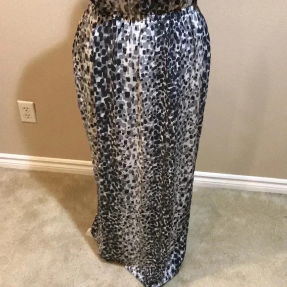 Banana Republic Factory Multi-Print Dotted Gray Black & White Maxi Dress-Size 8 - Picture 7 of 13